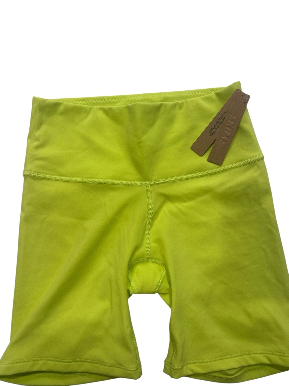 SKIMS Neon Lime High-Waist Bike Shorts